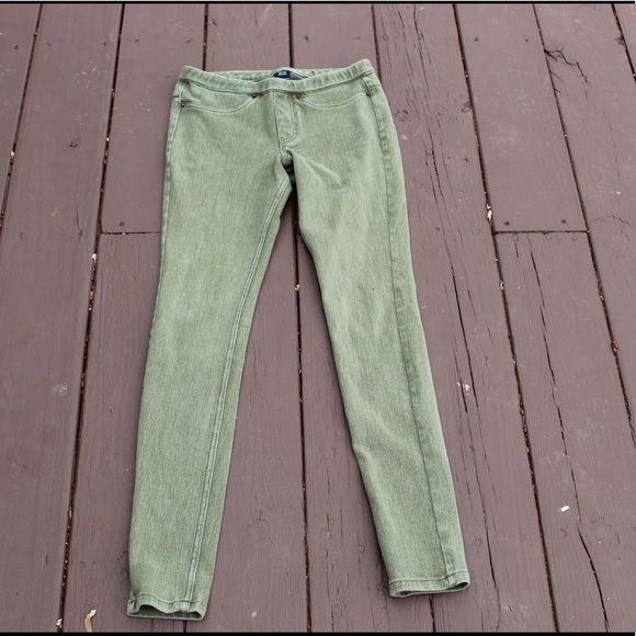 Green jeggings - Picture 1 of 2